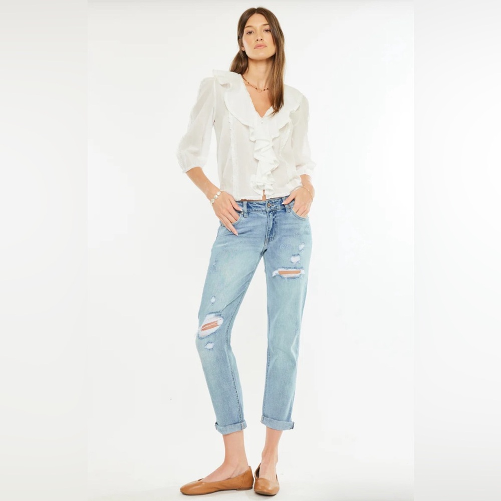 KanCan Aries Mid Rise Boyfriend Jeans, Size 11/29